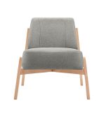 Ghế Sofa Đơn Chân Gỗ Bọc Vải Hardy Soft Grey - Ảnh 2