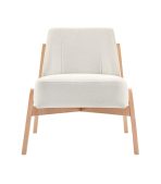 Ghế Sofa Đơn Chân Gỗ Bọc Vải Hardy Soft Milk - Ảnh 2