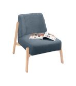 Ghế Sofa Đơn Chân Gỗ Bọc Vải Hardy Soft Night