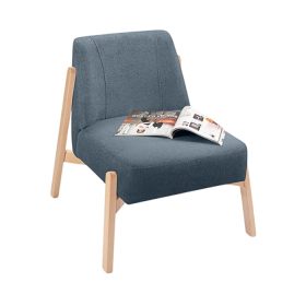 Ghế Sofa Đơn Chân Gỗ Bọc Vải Hardy Soft Night