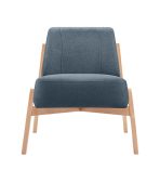 Ghế Sofa Đơn Chân Gỗ Bọc Vải Hardy Soft Night - Ảnh 2