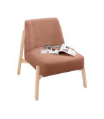 Ghế Sofa Đơn Chân Gỗ Bọc Vải Hardy Soft Terra