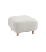 Ghế Đôn Bọc Vải Pipel Bucle White