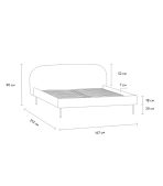 Giường Berta 140 Velvet Light - Ảnh 3