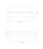 Giường Berta 140 Velvet Olive - Ảnh 5