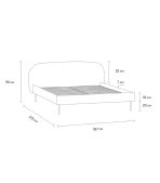 Giường Berta 160 Velvet Gray - Ảnh 3