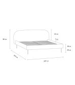 Giường Berta 180 Velvet Silver - Ảnh 3