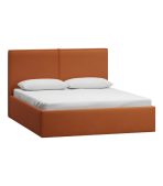 Giường Ebi-Floor Nhung 160 Cam Ginger