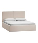 Giường Ebi-Floor Nhung 160 Be Nhạt