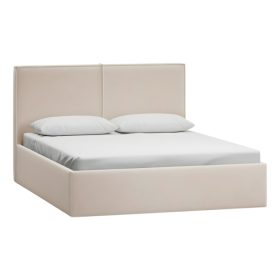 Giường Ebi-Floor Nhung 160 Be Nhạt