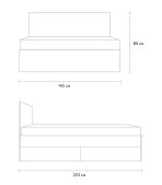 Giường Frombork 140-2 Trắng - Ảnh 4