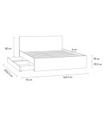 Giường Frombork 140-2 Trắng - Ảnh 3