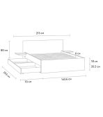 Giường Frombork 160-1 Cà Phê Sữa Latte - Ảnh 4