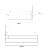 Giường Frombork 160-1 Xám Chì - Ảnh 4
