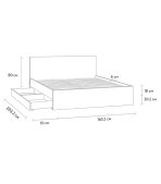 Giường Frombork 160-2 Xám Chì - Ảnh 4