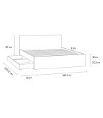 Giường Frombork 180-2 Xám Chì - Ảnh 4