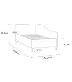 Giường Loria Nhung 120 Coffe - Ảnh 4