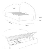 Giường Tabia Nhung 90 Danel Grafit - Ảnh 4