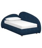 Giường Tabia Nhung 90 Danel Navy Blue