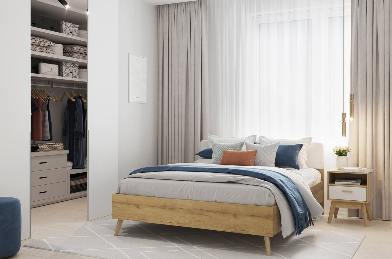 Phòng ngủ mô-đun Nordic-1 Scandi Plain Combo phòng ngủ Nordic-1 Scandi Plain - Ảnh 1