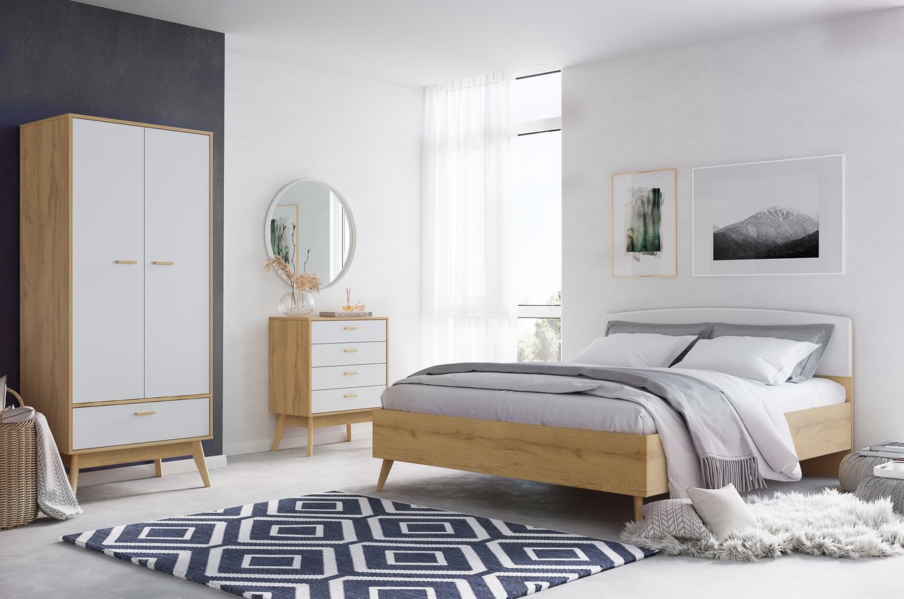 Phòng ngủ mô-đun Nordic-3 Scandi Plain Combo phòng ngủ Nordic-3 Scandi Plain - Ảnh 1