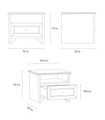 Tủ Đầu Giường Monteo - 1 Xám Chì - Ảnh 3