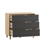 Tủ Ngăn Kéo Tedjons Leaf - 3 Xám Chì - Ảnh 4