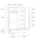 Tủ Quần Áo Kvelen - 3 Nâu Đỏ - Ảnh 3