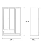 Tủ Quần Áo Monteo - 3 Xám Chì - Ảnh 4