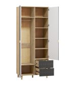 Tủ Quần Áo Tedjons Leaf - 2 Xám Chì - Ảnh 5