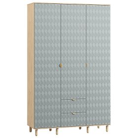 Tủ Quần Áo Tedjons Leaf - 3 Xanh Dương Nhạt