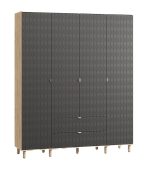 Tủ Quần Áo Tedjons Leaf - 4 Xám Chì