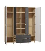 Tủ Quần Áo Tedjons Leaf - 4 Xám Chì - Ảnh 2