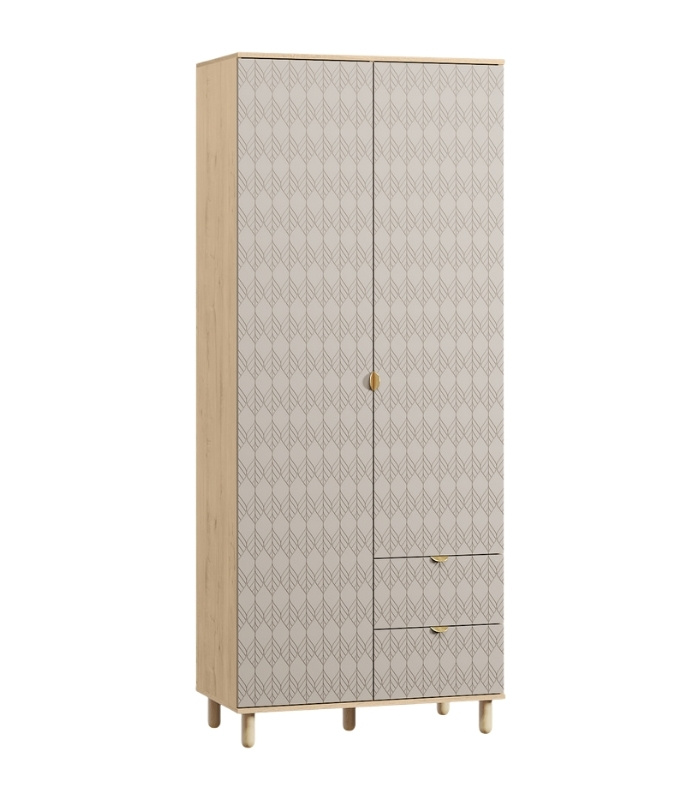 Tu-Quan-Ao-Tedjons-Ca-Phe-Sua-2.1 Tủ Quần Áo Tedjons Leaf - 2 Cà Phê Sữa - Ảnh 1