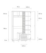 Tủ Quần Áo Tedjons Leaf - 3 Cà Phê Sữa - Ảnh 10