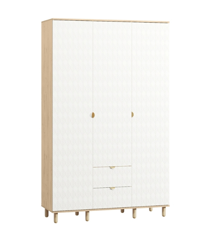 Tu-Quan-Ao-Tedjons-Trang-3.1 Tủ Quần Áo Tedjons Leaf - 3 Trắng - Ảnh 1