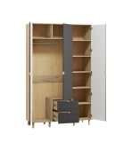 Tủ Quần Áo Tedjons Leaf - 3 Xám Chì - Ảnh 2