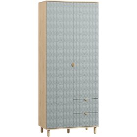 Tủ Quần Áo Tedjons Leaf - 2 Xanh Dương Nhạt