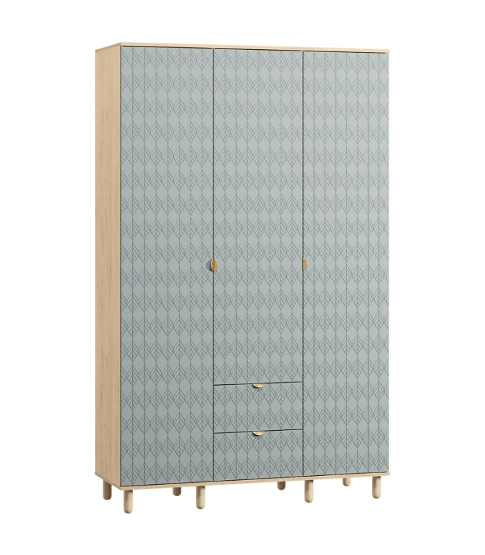 Tu-Quan-Ao-Tedjons-Xanh-Duong-Nhat-3.1 Tủ Quần Áo Tedjons Leaf - 3 Xanh Dương Nhạt - Ảnh 1