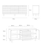 Tủ Tivi Tedjons Leaf - 1 Trắng - Ảnh 10