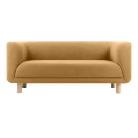 Ghế Sofa Đôi Bọc Nhung Veneto Ultra Mustard