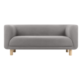 Ghế Sofa Đôi Bọc Nhung Veneto Ultra Smoke