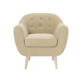 Ghế Sofa Đơn Bọc Nhung Rotterdam Danel Beige