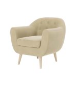 Ghế Sofa Đơn Bọc Nhung Rotterdam Danel Beige - Ảnh 2