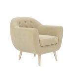 Ghế Sofa Đơn Bọc Nhung Rotterdam Danel Beige - Ảnh 3