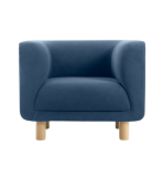 Ghế Sofa Đơn Bọc Nhung Veneto Ultra Midnight