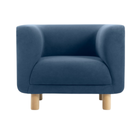 Ghế Sofa Đơn Bọc Nhung Veneto Ultra Midnight