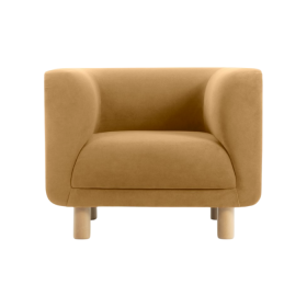Ghế Sofa Đơn Bọc Nhung Veneto Ultra Mustard