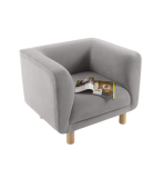 Ghế Sofa Đơn Bọc Nhung Veneto Ultra Smoke - Ảnh 5