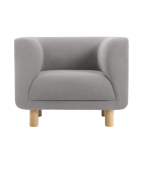 Ghế Sofa Đơn Bọc Nhung Veneto Ultra Smoke